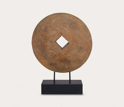 Goa Round Wooden Sculpture by Uttermost