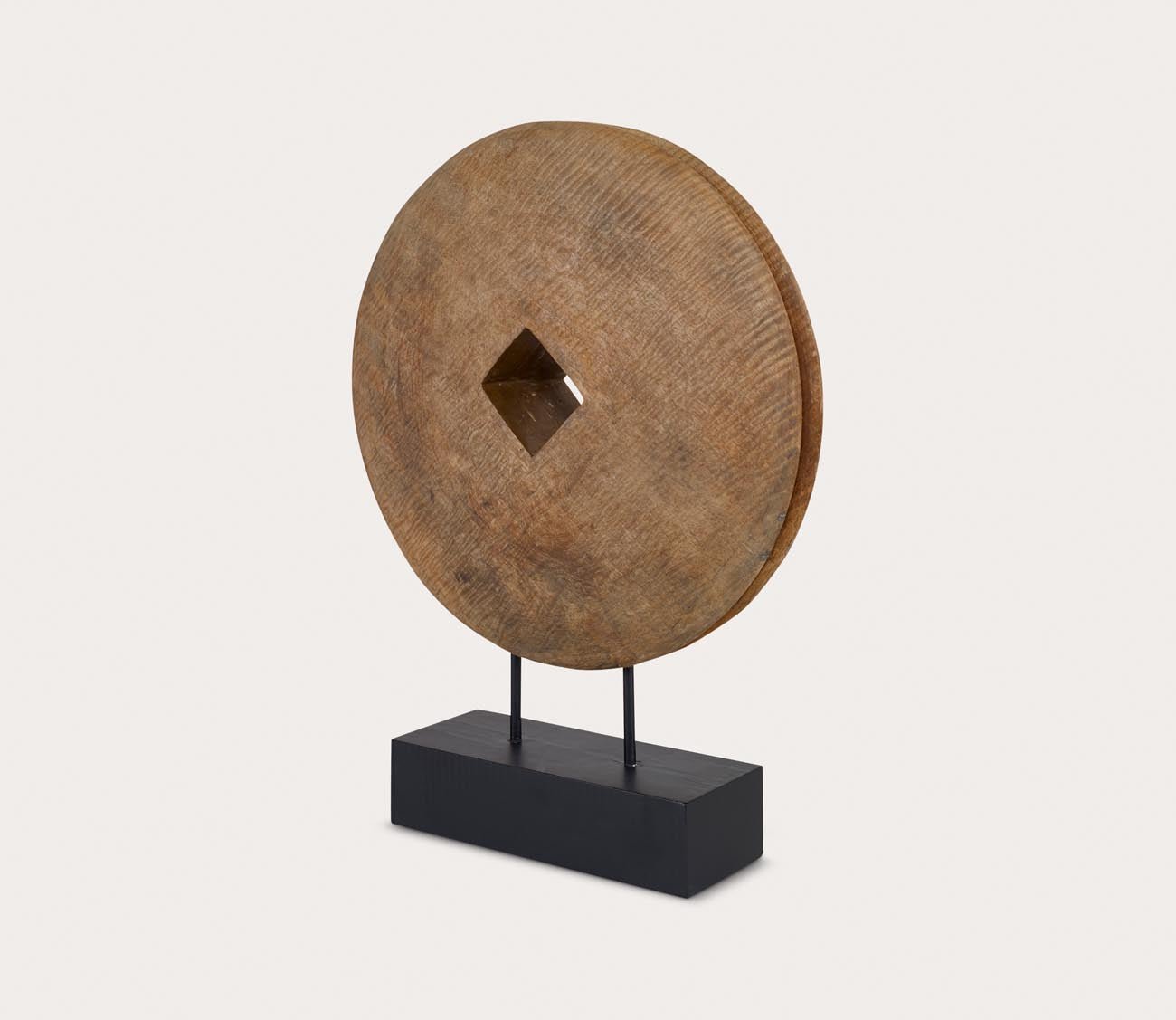 Goa Round Wooden Sculpture by Uttermost