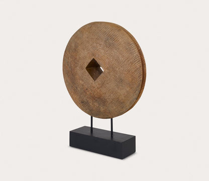 Goa Round Wooden Sculpture by Uttermost