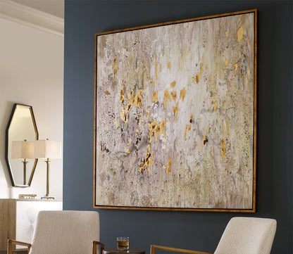 Golden Raindrops Hand Painted Canvas by Uttermost