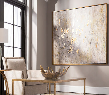 Golden Raindrops Hand Painted Canvas by Uttermost