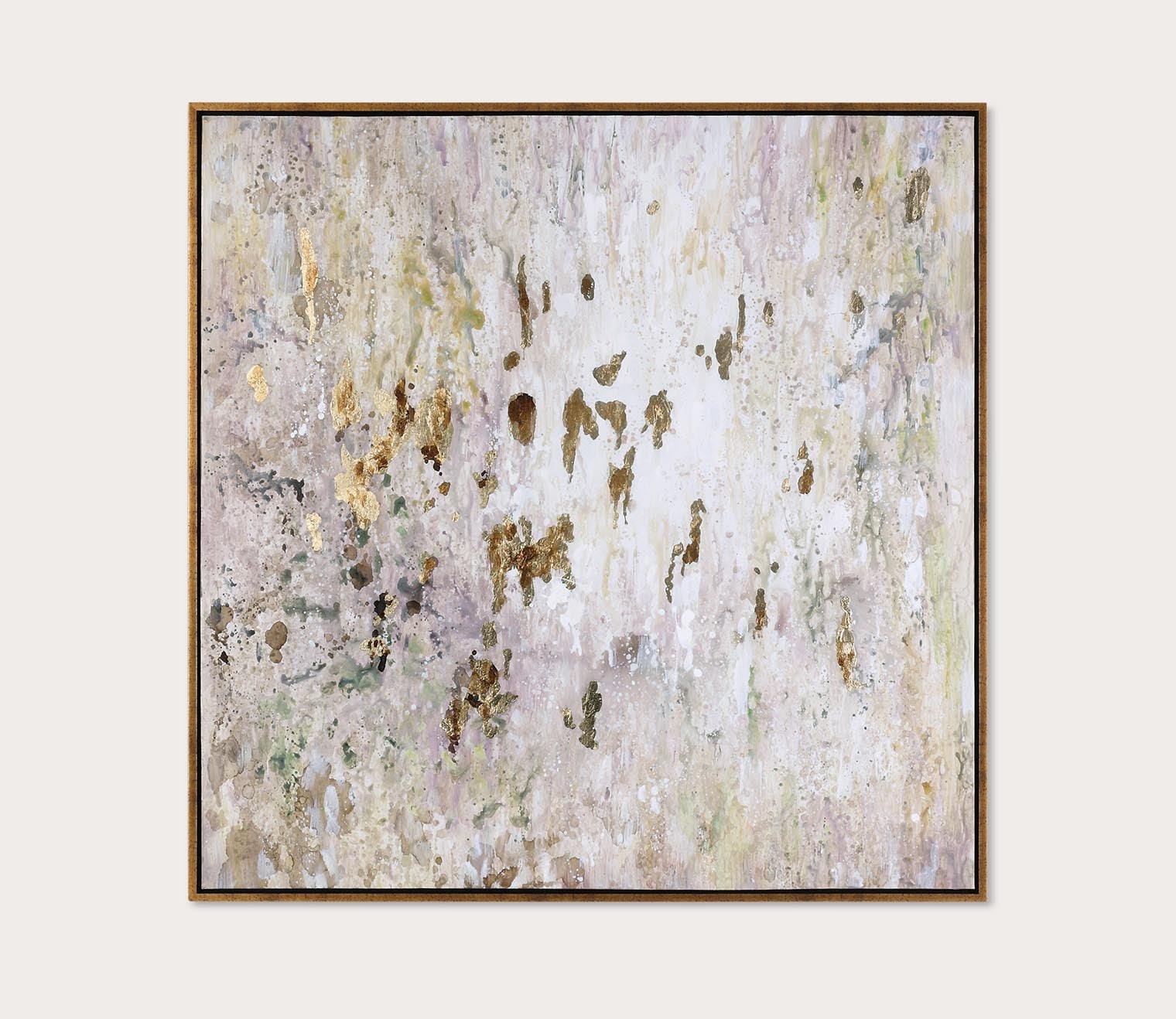 Golden Raindrops Hand Painted Canvas by Uttermost