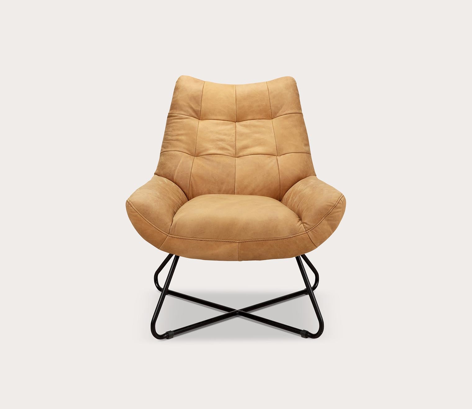 Graduate Tufted Top-Grain Leather Lounge Chair by Moe's Furniture
