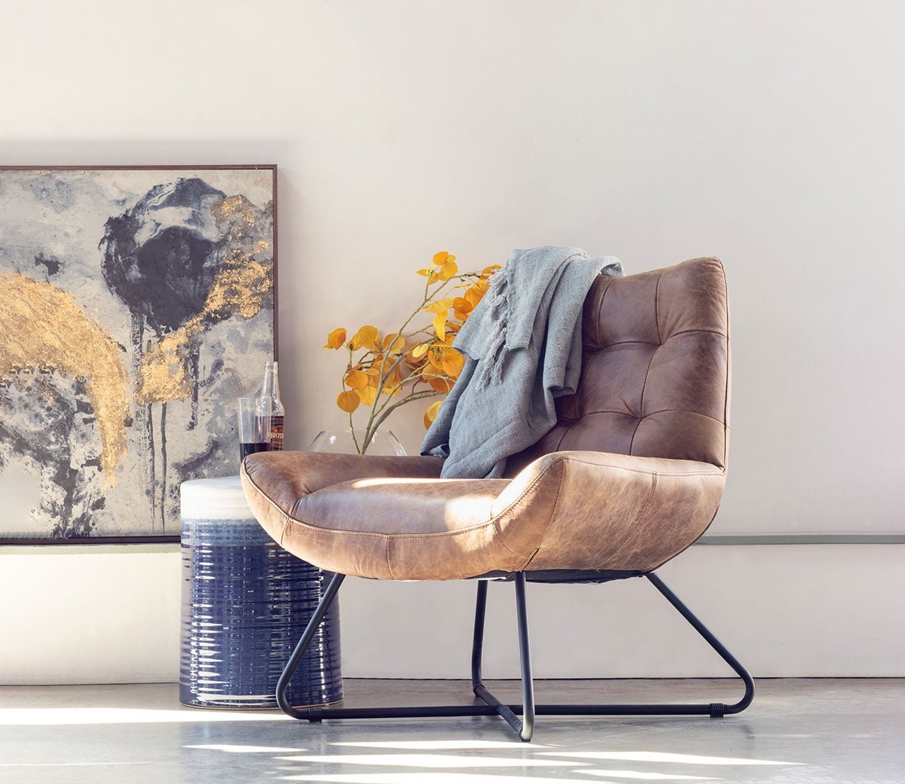 Graduate Tufted Top-Grain Leather Lounge Chair