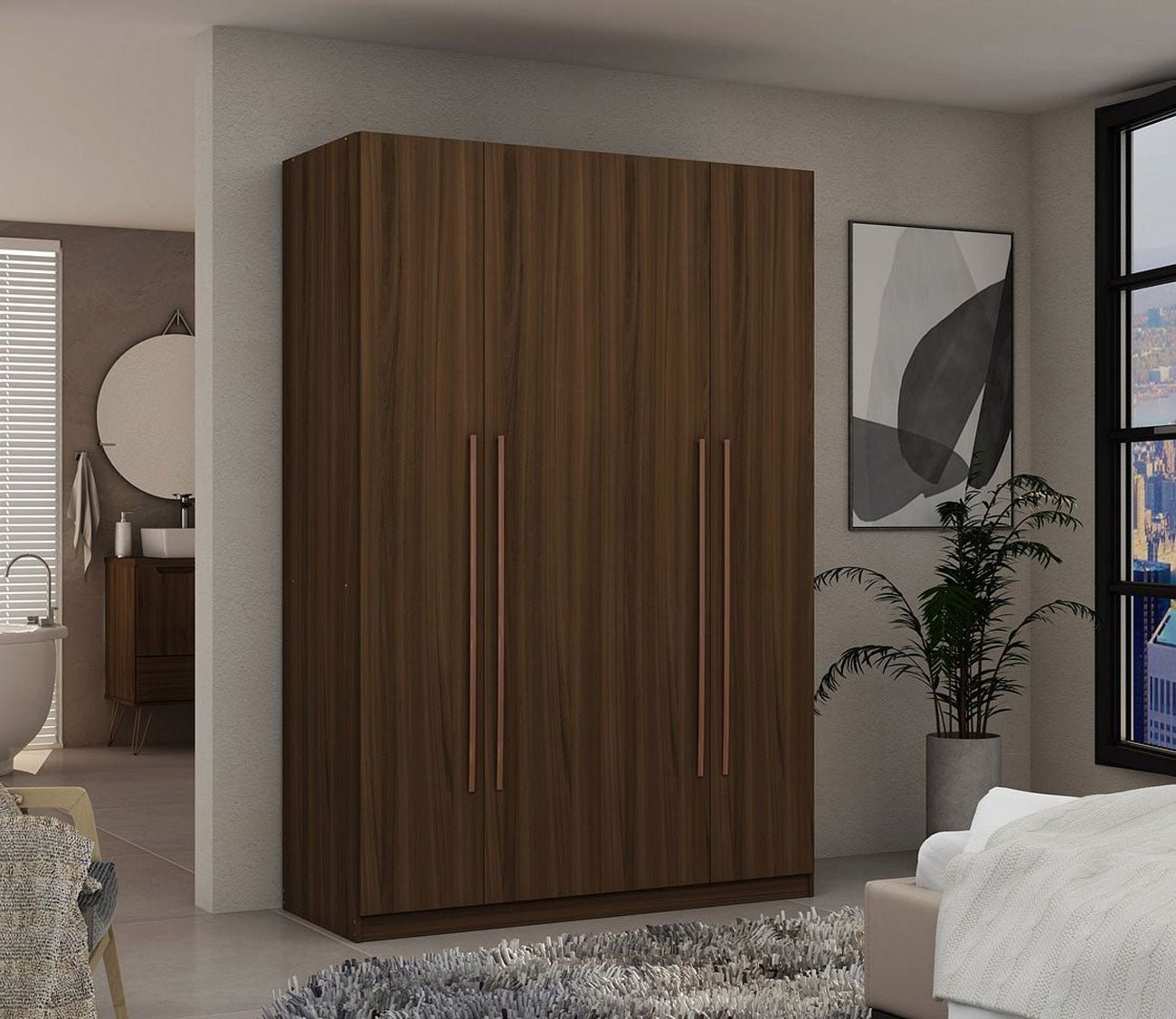 Gramercy 2-Section Wardrobe Closet by Manhattan Comfort