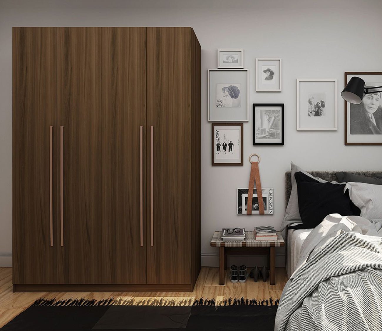 Gramercy 2-Section Wardrobe Closet by Manhattan Comfort