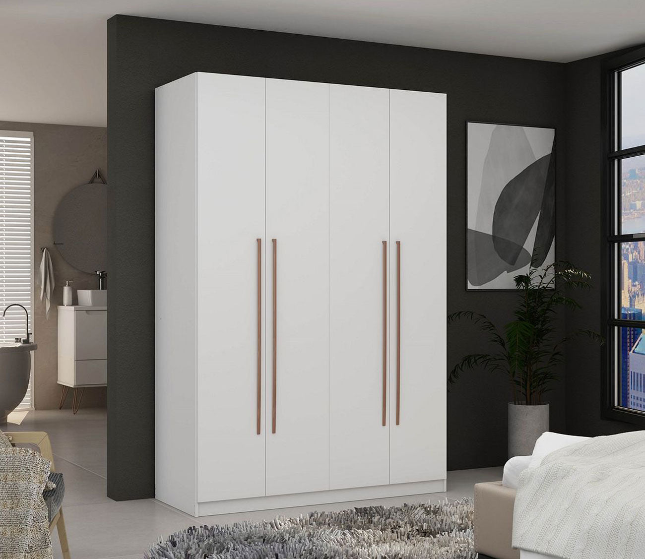 Gramercy 2-Section Wardrobe Closet by Manhattan Comfort
