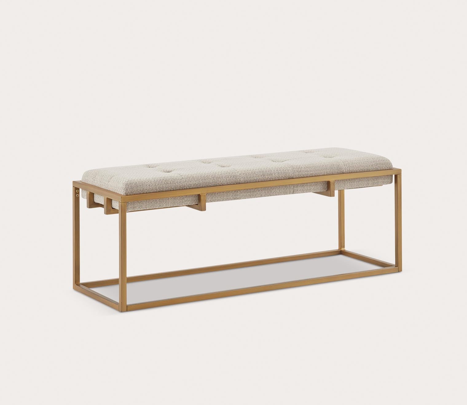 Greenwich Tufted Fabric Upholstered Accent Bench by Madison Park