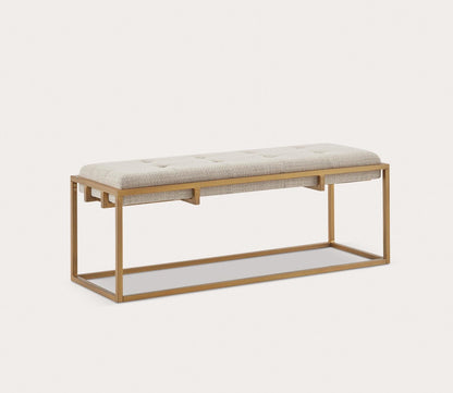 Greenwich Tufted Fabric Upholstered Accent Bench by Madison Park