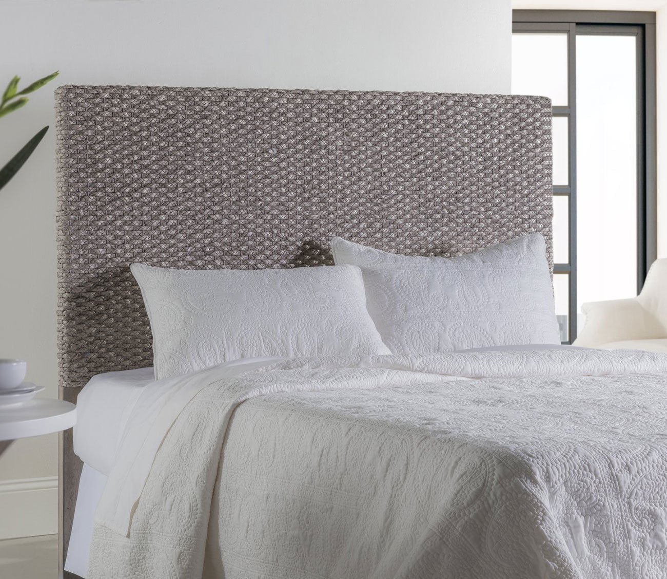 Grey Braided Headboard by Palmetto Home