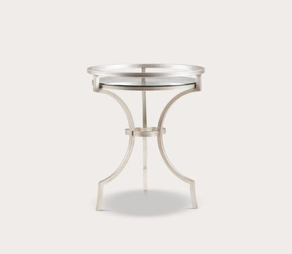 Griffin Silver Metal Round Accent Table by Madison Park