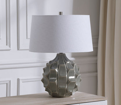 Guerina Scalloped Gray Table Lamp by Uttermost