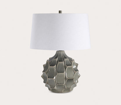 Guerina Scalloped Gray Table Lamp by Uttermost