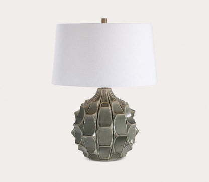 Guerina Scalloped Gray Table Lamp by Uttermost