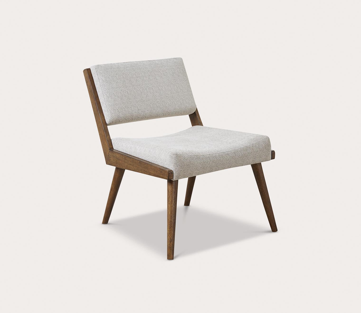 Hailey Upholstered Wood Frame Armless Accent Chair by INK + IVY