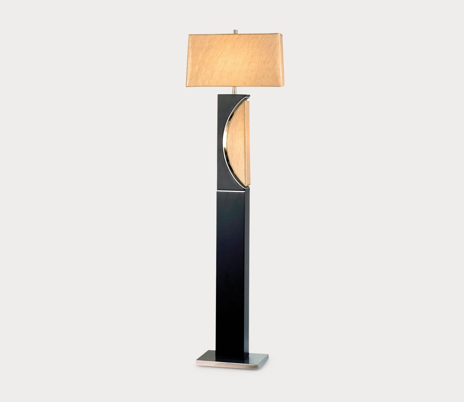 Half Moon Brushed Nickel Floor Lamp