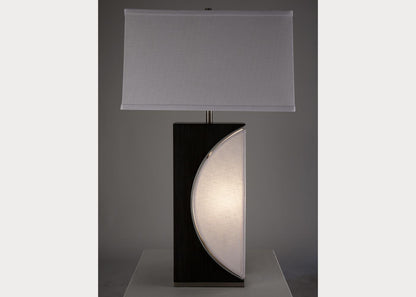 Half Moon Brushed Nickel Table Lamp by Nova Lighting
