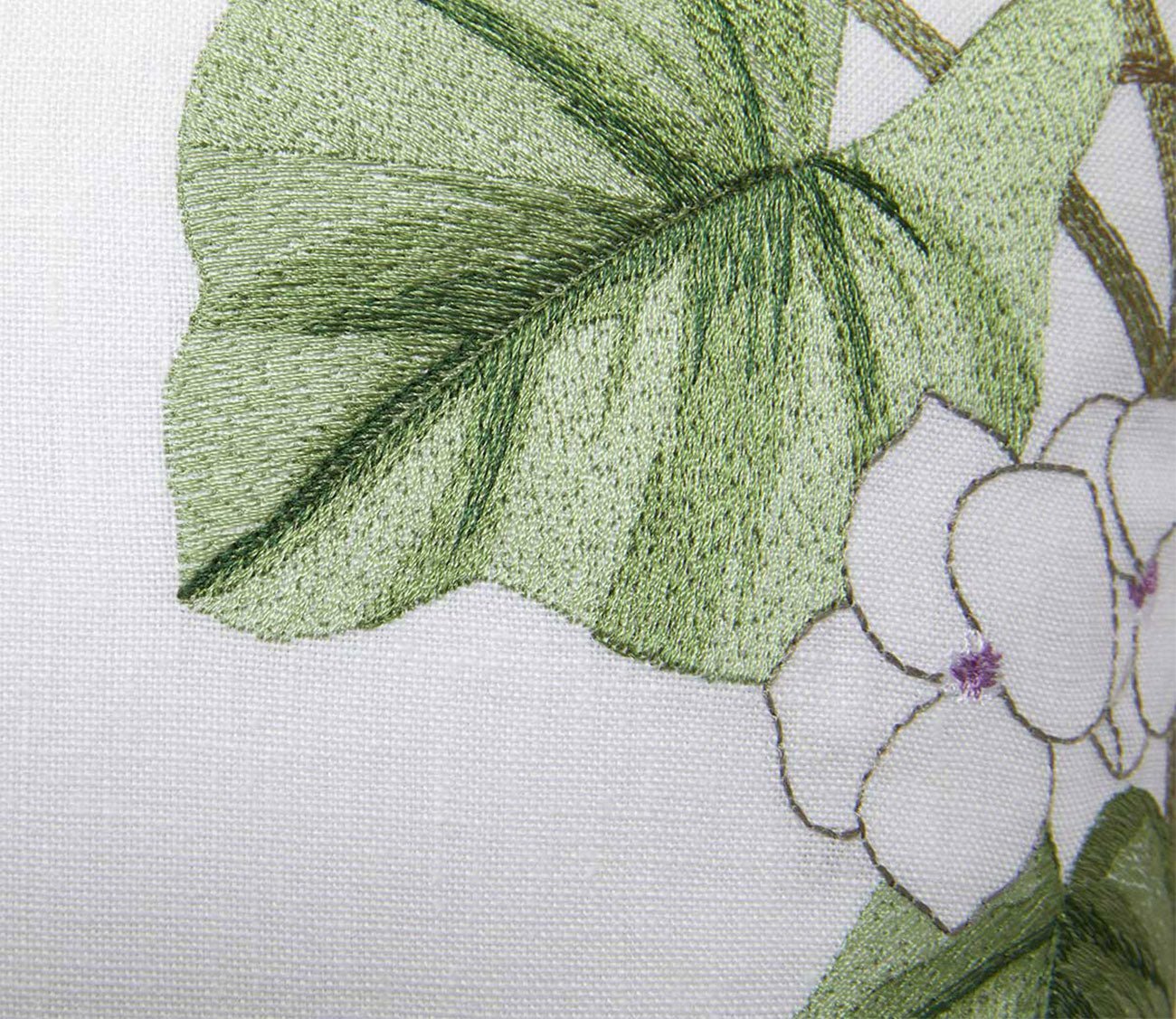 Hanaé Floral Embroidered Linen Decorative Pillow by Yves Delorme
