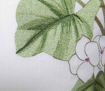 Hanaé Floral Embroidered Linen Decorative Pillow by Yves Delorme
