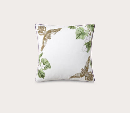 Hanaé Floral Embroidered Linen Decorative Pillow by Yves Delorme