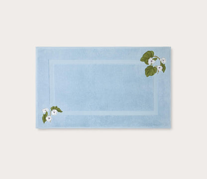 Hanaé Floral Embroidered Organic Cotton Bath Mat by Yves Delorme