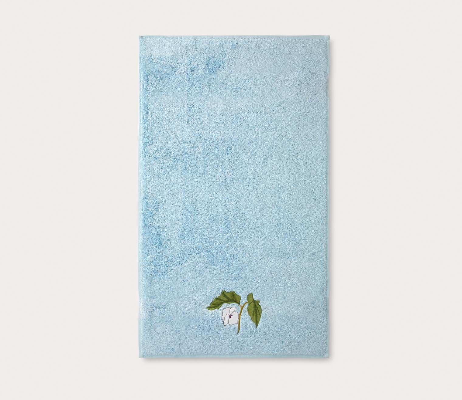 Hanaé Floral Embroidered Organic Cotton Modal Towels by Yves Delorme