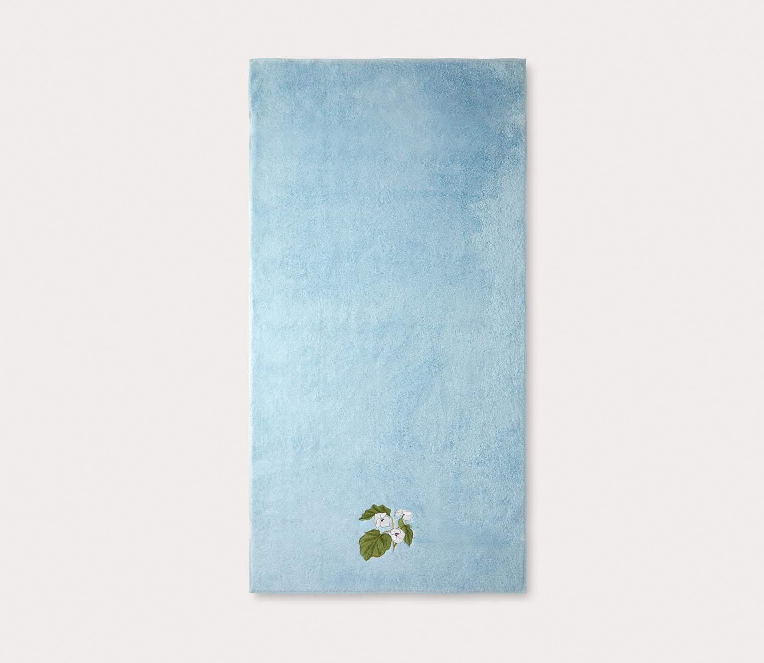 Hanaé Floral Embroidered Organic Cotton Modal Towels by Yves Delorme