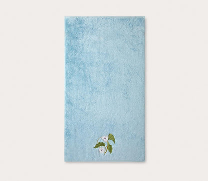 Hanaé Floral Embroidered Organic Cotton Modal Towels by Yves Delorme