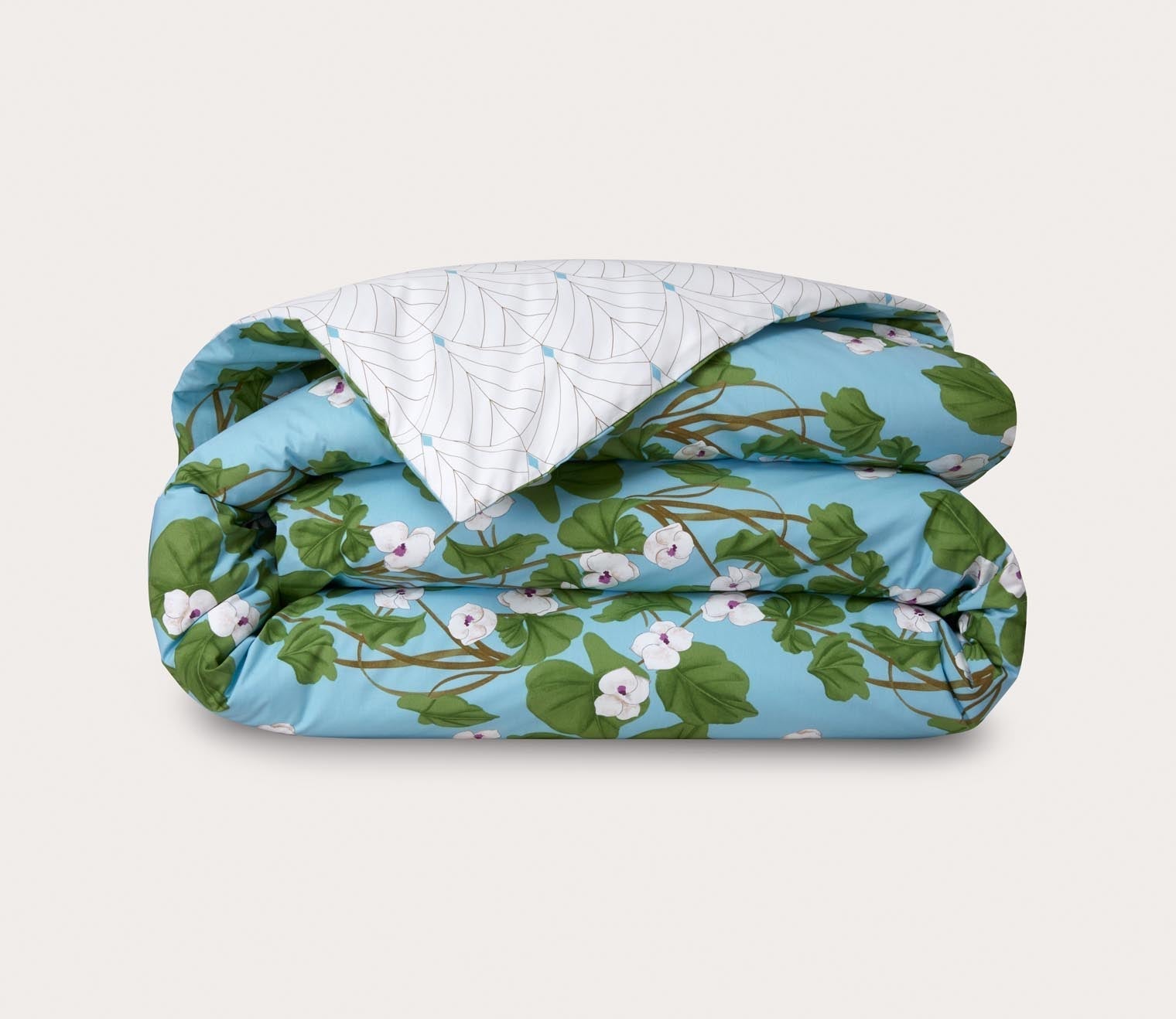 Hanaé Printed Organic Cotton Percale Duvet Cover