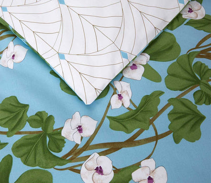 Hanaé Printed Organic Cotton Percale Duvet Cover by Yves Delorme