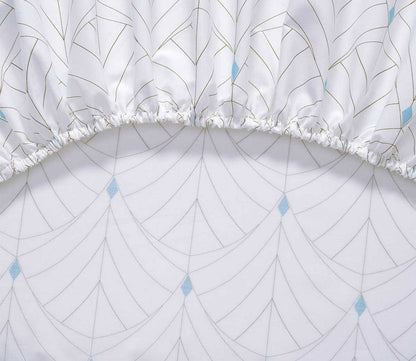Hanaé Printed Organic Cotton Percale Fitted Sheet by Yves Delorme