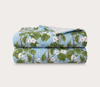 Hanaé Printed Organic Cotton Percale Quilted Coverlet by Yves Delorme