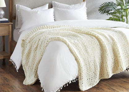 Handmade Chunky Double-Knit Throw Blanket by Madison Park