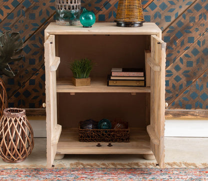 Harlee Natural Mango Wood 2-Door Accent Cabinet by Powell