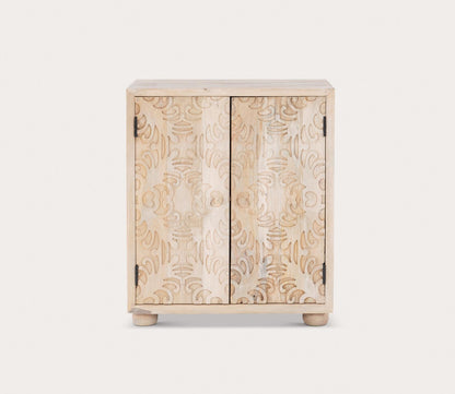 Harlee Natural Mango Wood 2-Door Accent Cabinet by Powell