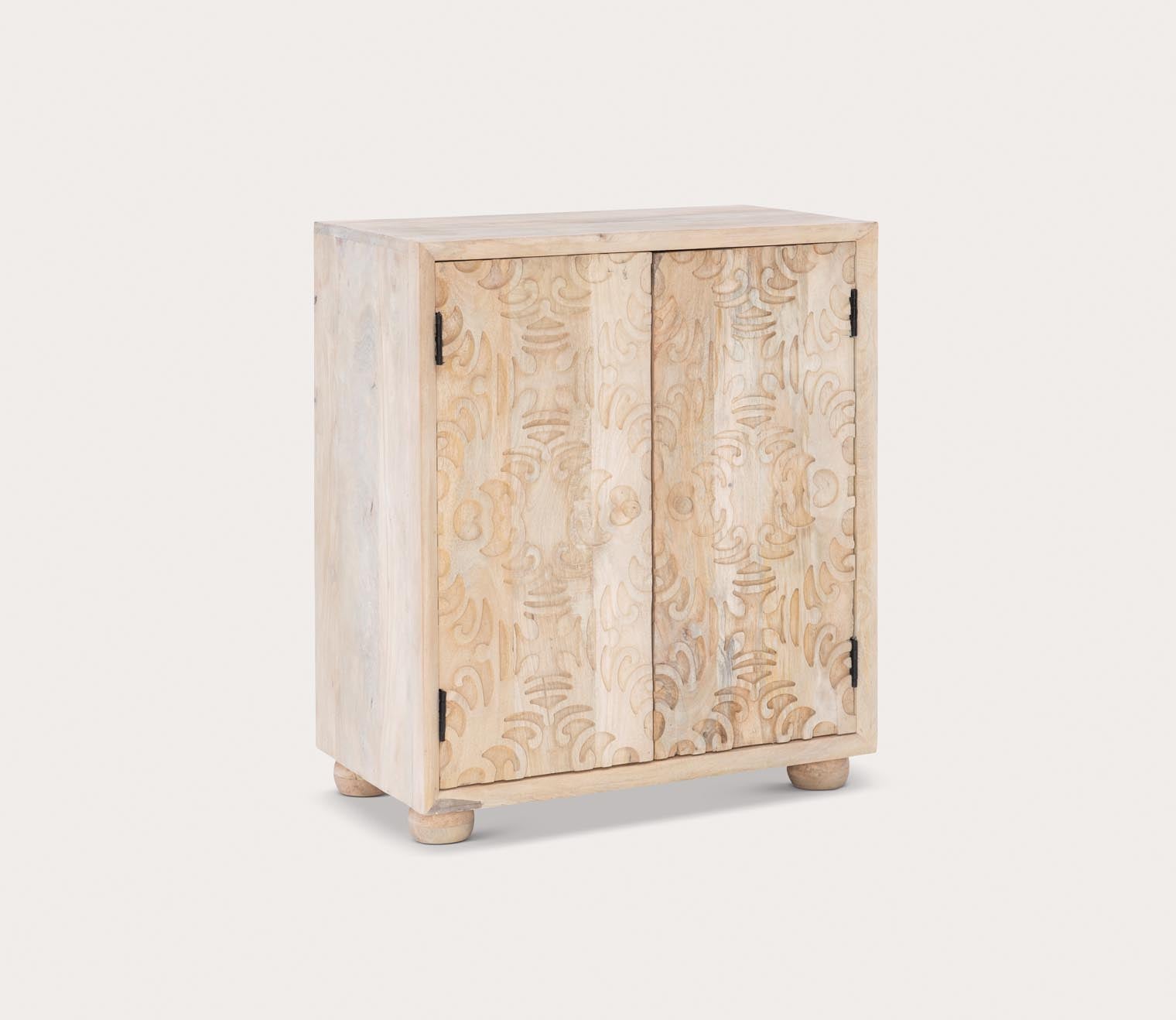 Harlee Natural Mango Wood 2-Door Accent Cabinet by Powell