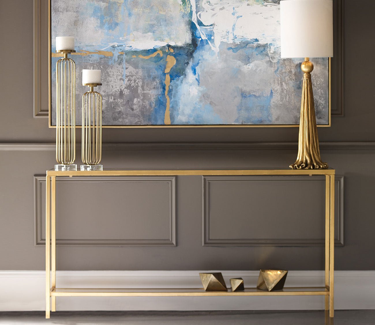 Hayley Gold Console Table