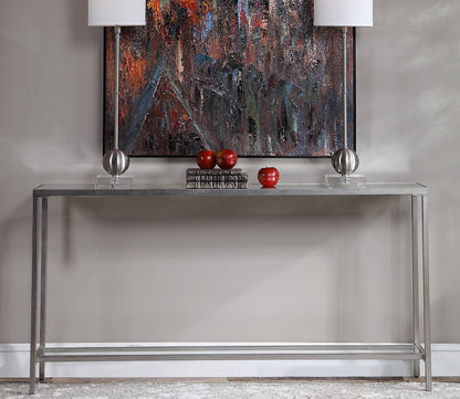 Hayley Silver Console Table by Uttermost