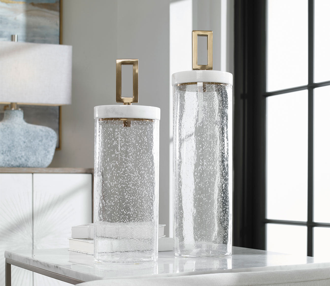 Hayworth Seeded Glass Containers