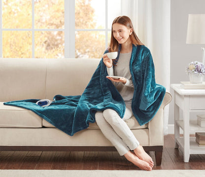 Heated Microlight to Berber Throw by Beautyrest