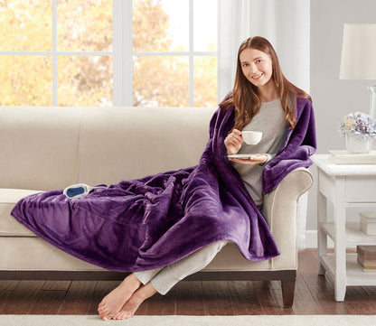 Heated Microlight to Berber Throw by Beautyrest