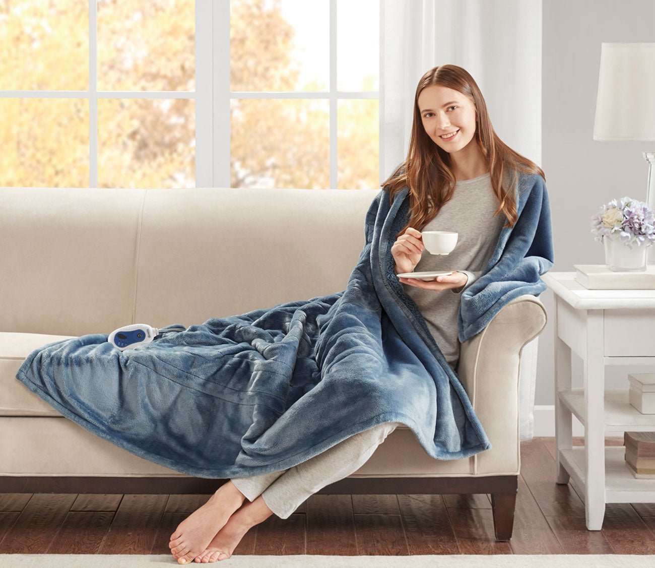 Heated Microlight to Berber Throw by Beautyrest