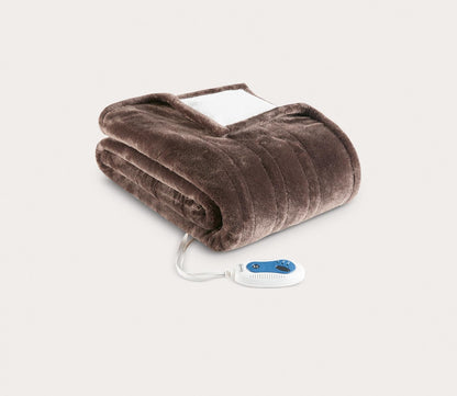 Heated Snuggle Plush to Berber Wrap by Beautyrest