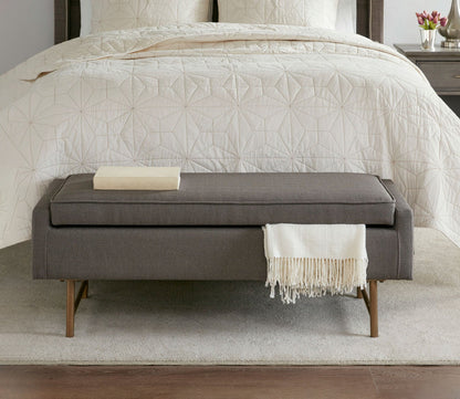 Heath Fabric Upholstered Storage Accent Bench by Madison Park