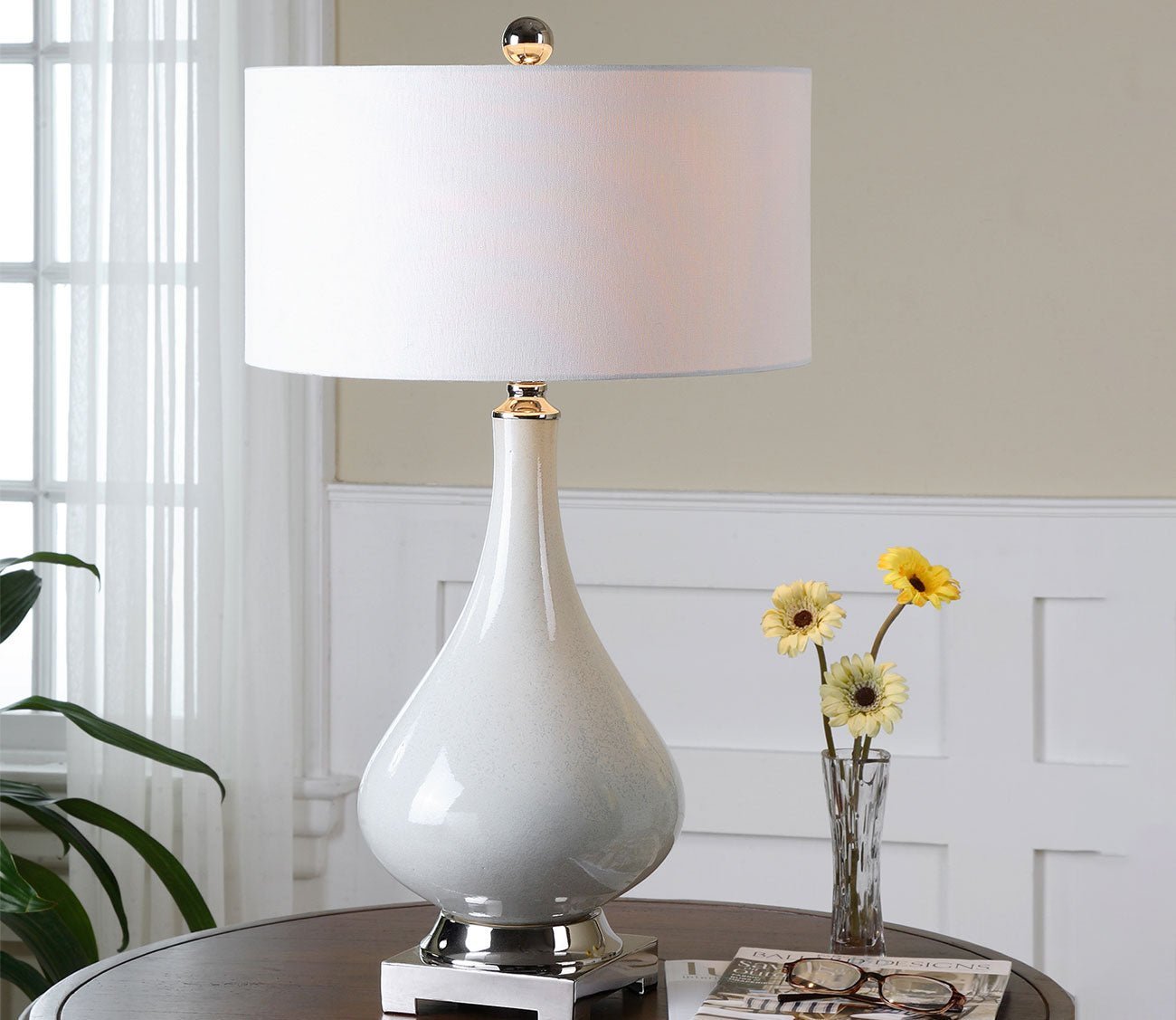 Helton White Table Lamp