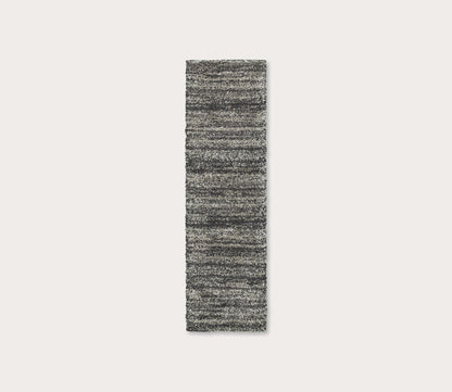 Henderson Charcoal Grey Stripe Shag Rug by Oriental Weavers