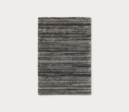 Henderson Charcoal Grey Stripe Shag Rug by Oriental Weavers