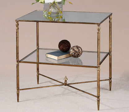 Henzler Mirrored Glass Lamp Table by Uttermost