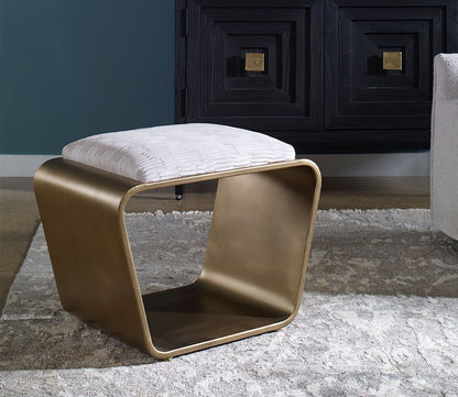 Hoop Small Gold Bench by Uttermost