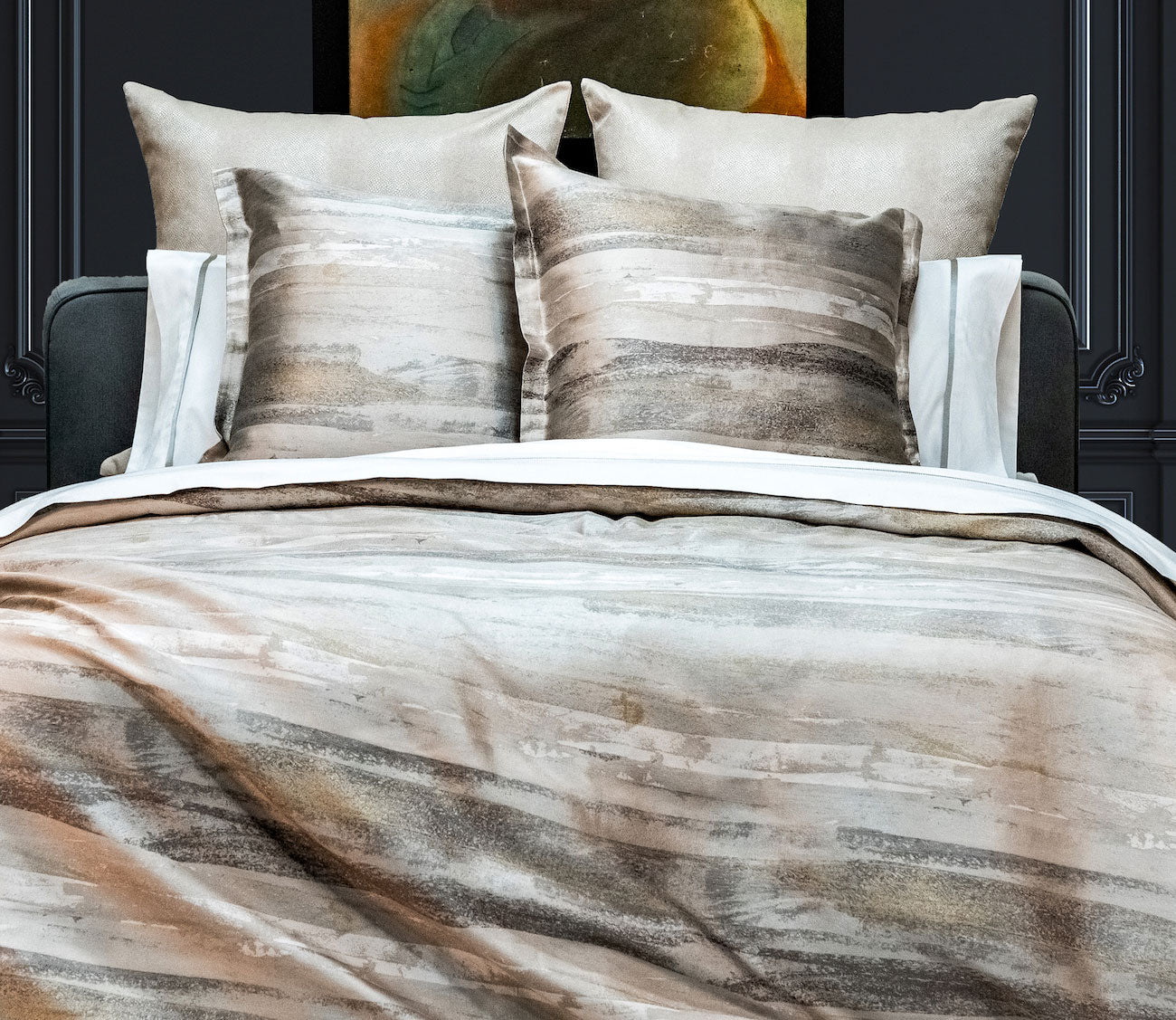 Horizon Abstract Brushstroke Throw Pillow